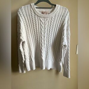 Philosophy White Cable Knit Sweater